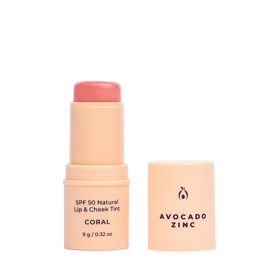 SPF 50 NATURAL LIP & CHEEK TINT - CORAL