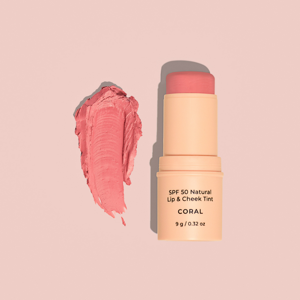 SPF 50 NATURAL LIP & CHEEK TINT - CORAL