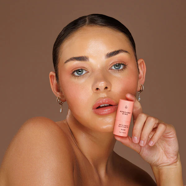 SPF 50 NATURAL LIP & CHEEK TINT - ROSE