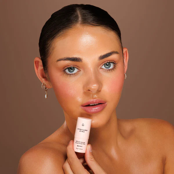 SPF 50 NATURAL LIP & CHEEK TINT - BERRY