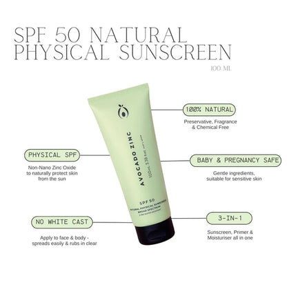 SPF 50 NATURAL PHYSICAL SUNSCREEN